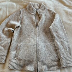 LL Bean zip cardigan